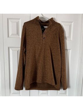 Stetson Men's Tan Sweater with Button Collar